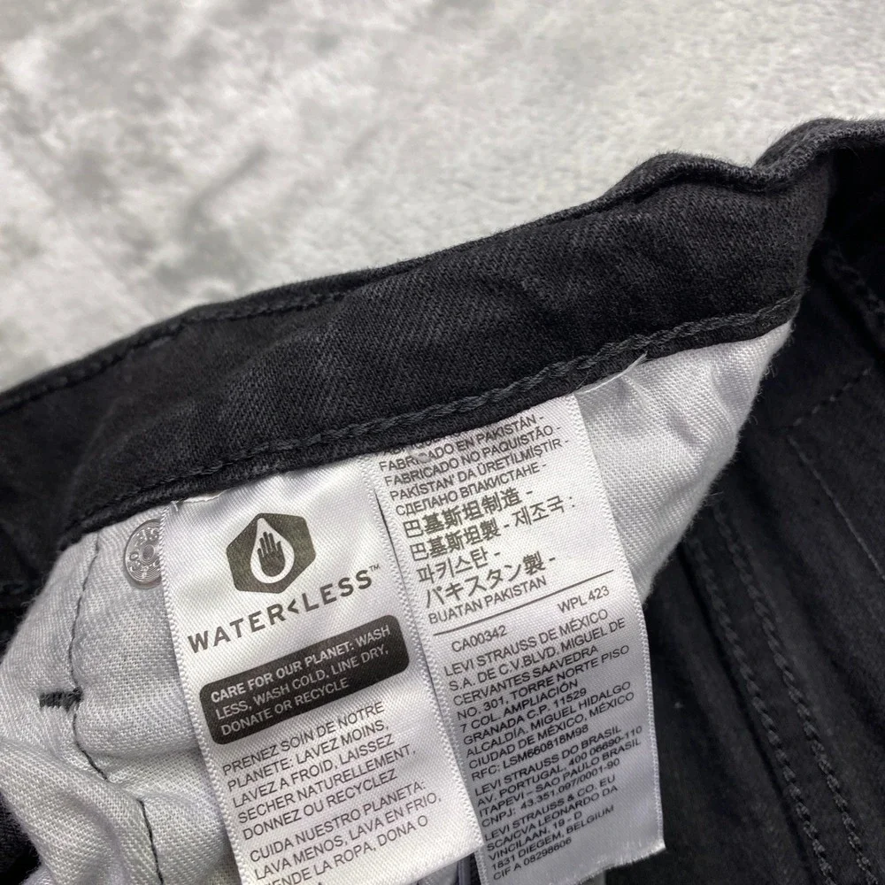 Levi's 514 Straight Fit Black Jeans Mens Sz 29 Fits 28